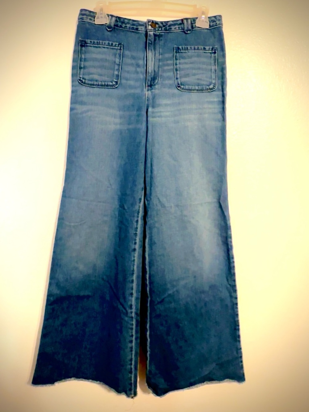 Abercrombie & Fitch Light Blue Wide-Leg High-Rise Jeans